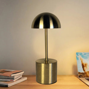 Retro-Style Metal Touch Lamp - USB Rechargeable Cordless - Perfect for Restaurants, Office and Home Decor