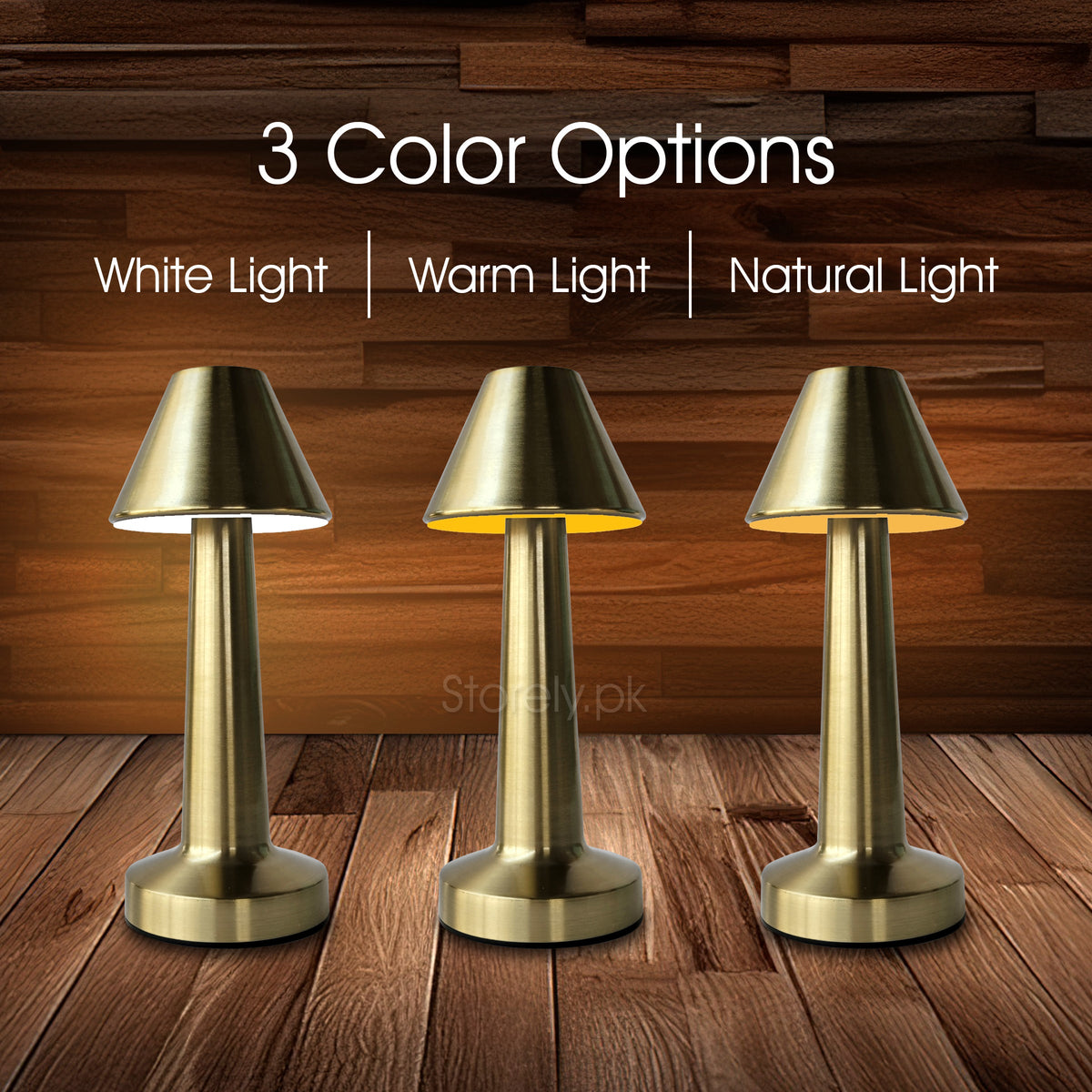 Truncated Cone Shape Retro Style Minimalist Touch Sense Lamp - Rechargeable Cordless Compact USB LED Table Lamp for Modern Decor and Perfect Ambience