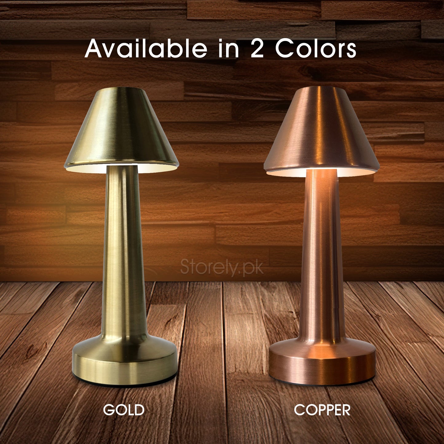 Truncated Cone Shape Retro Style Minimalist Touch Sense Lamp - Rechargeable Cordless Compact USB LED Table Lamp for Modern Decor and Perfect Ambience