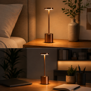 Long Neck Metal Touch Sense LED Lamp – Modern Minimalist Design, Rechargeable.