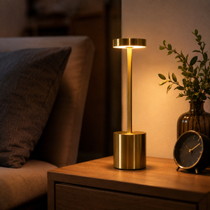 Long Neck Metal Touch Sense LED Lamp – Modern Minimalist Design, Rechargeable.