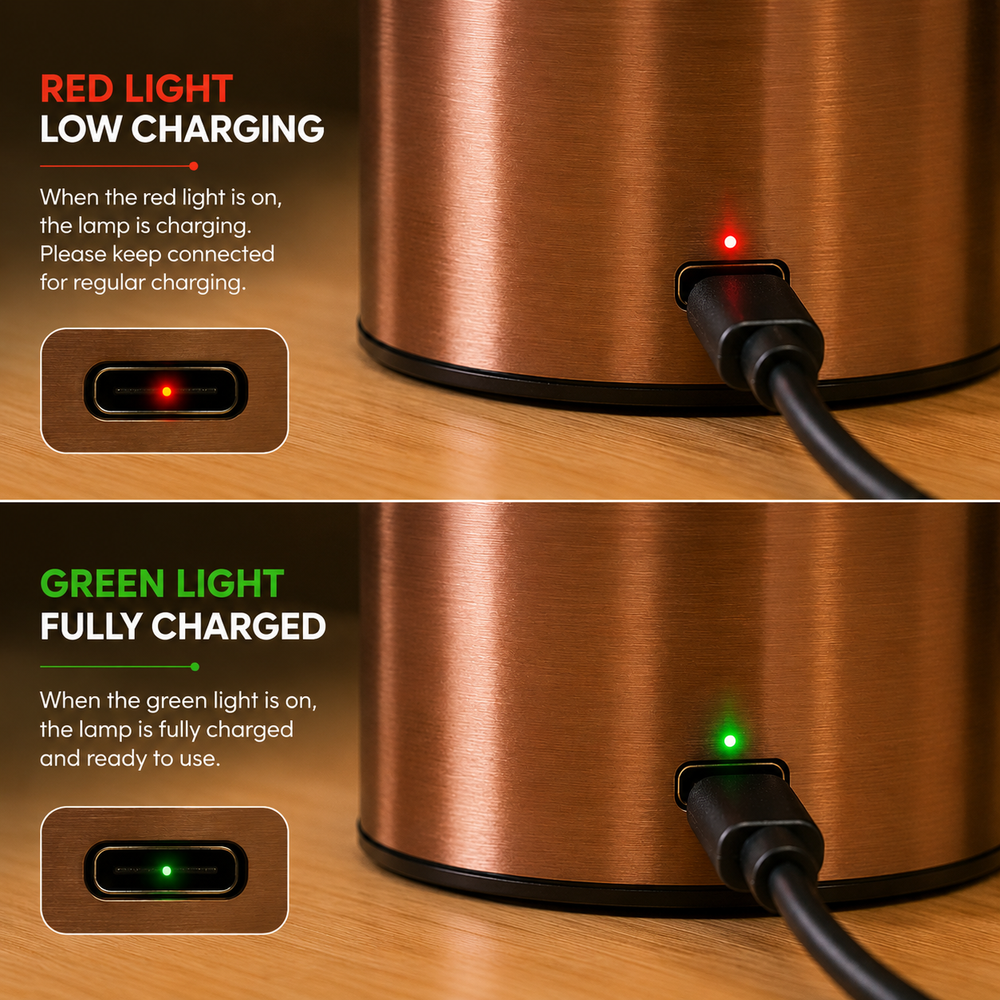 Long Neck Metal Touch Sense LED Lamp – Modern Minimalist Design, Rechargeable.