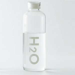H2O LumiVac Glass Water Bottle with Vacuum Lid