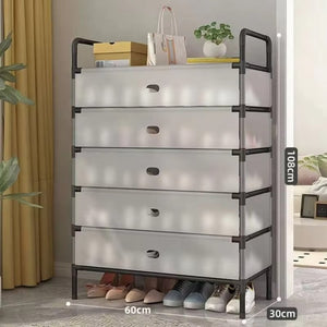 Dustproof multi layer shoe rack