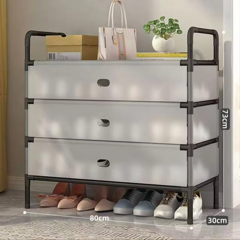 Dustproof multi layer shoe rack
