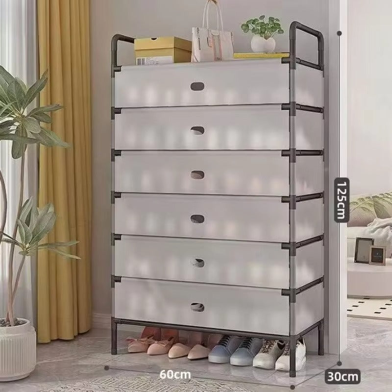 Dustproof multi layer shoe rack