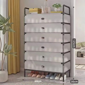Dustproof multi layer shoe rack