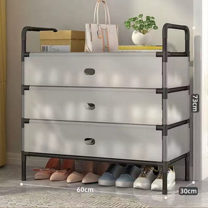 Dustproof multi layer shoe rack