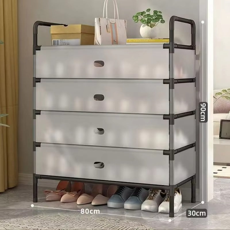 Dustproof multi layer shoe rack