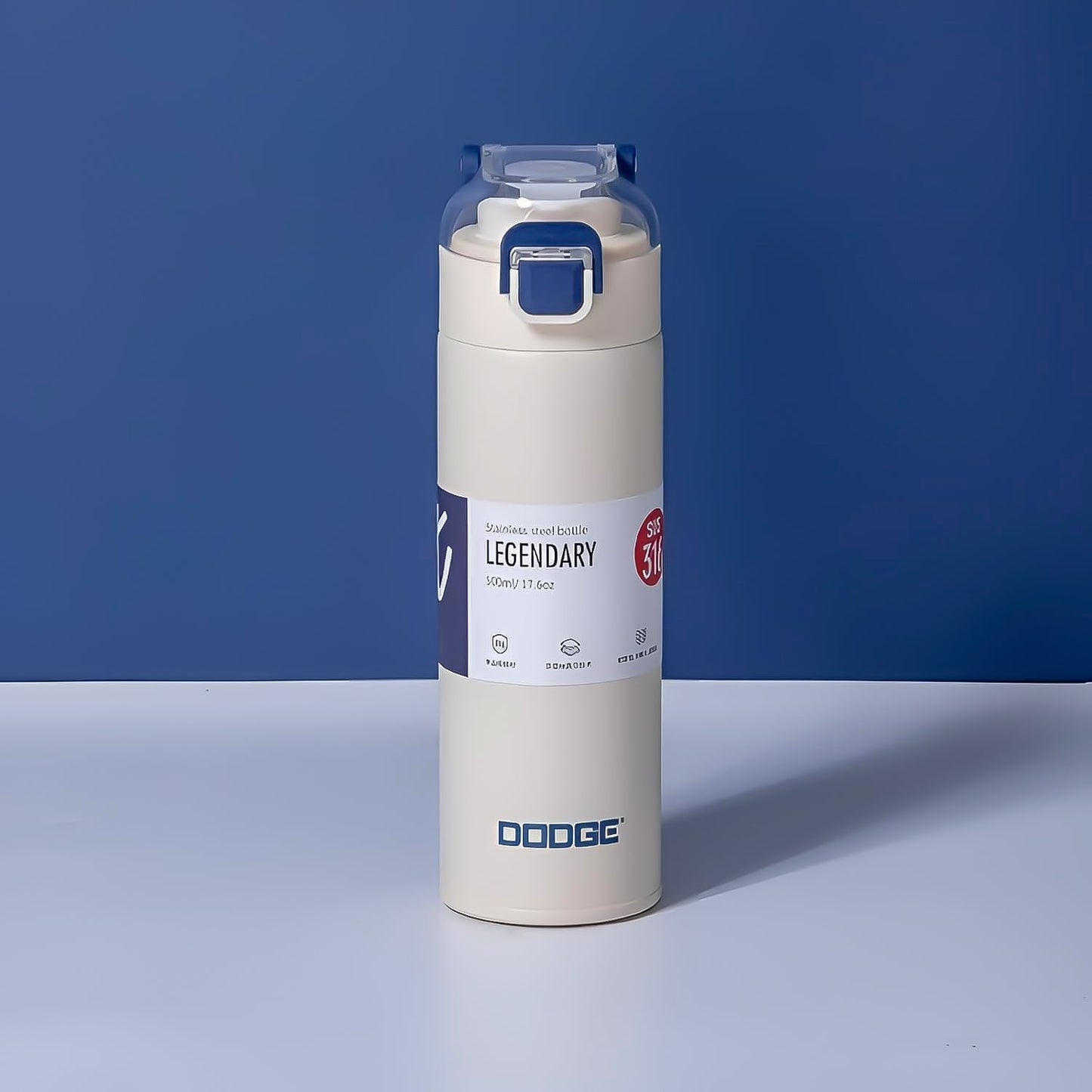DODGE - Slim Insulated Stainless Steel Anti-Spill Bottle (500ml) (DB-22655)