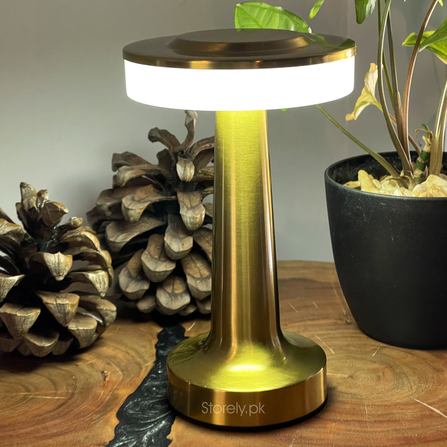 Orbit Touch Sense LED Table Lamp – Rechargeable, Three Color Light - Warm Glow for Dinning Setups, Banquet Halls and Restaurants