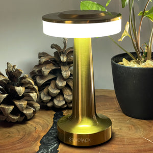 Orbit Touch Sense LED Table Lamp – Rechargeable, Three Color Light - Warm Glow for Dinning Setups, Banquet Halls and Restaurants