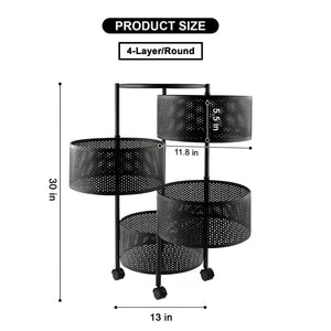 Premium Round Metal Trolley By MATRIX