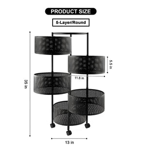 Premium Round Metal Trolley By MATRIX