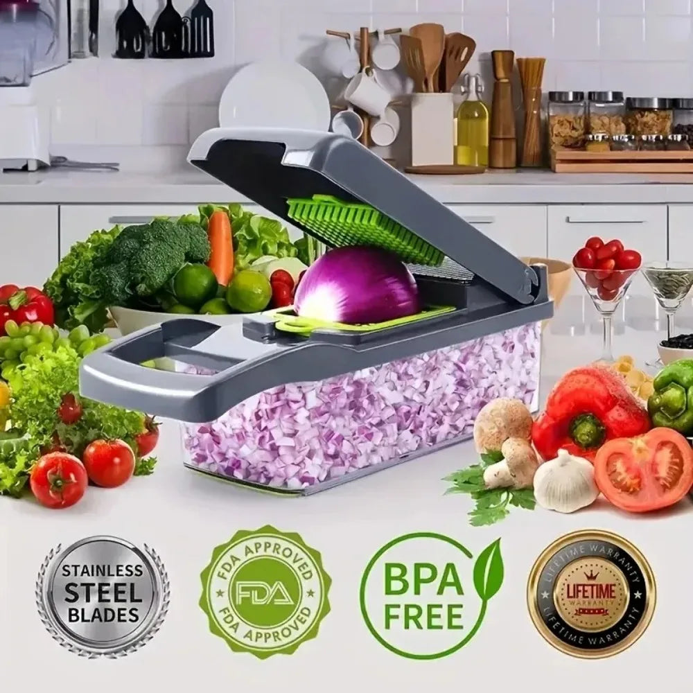 16 in 1 Multifunctional Vegetable Chopper and Slicer