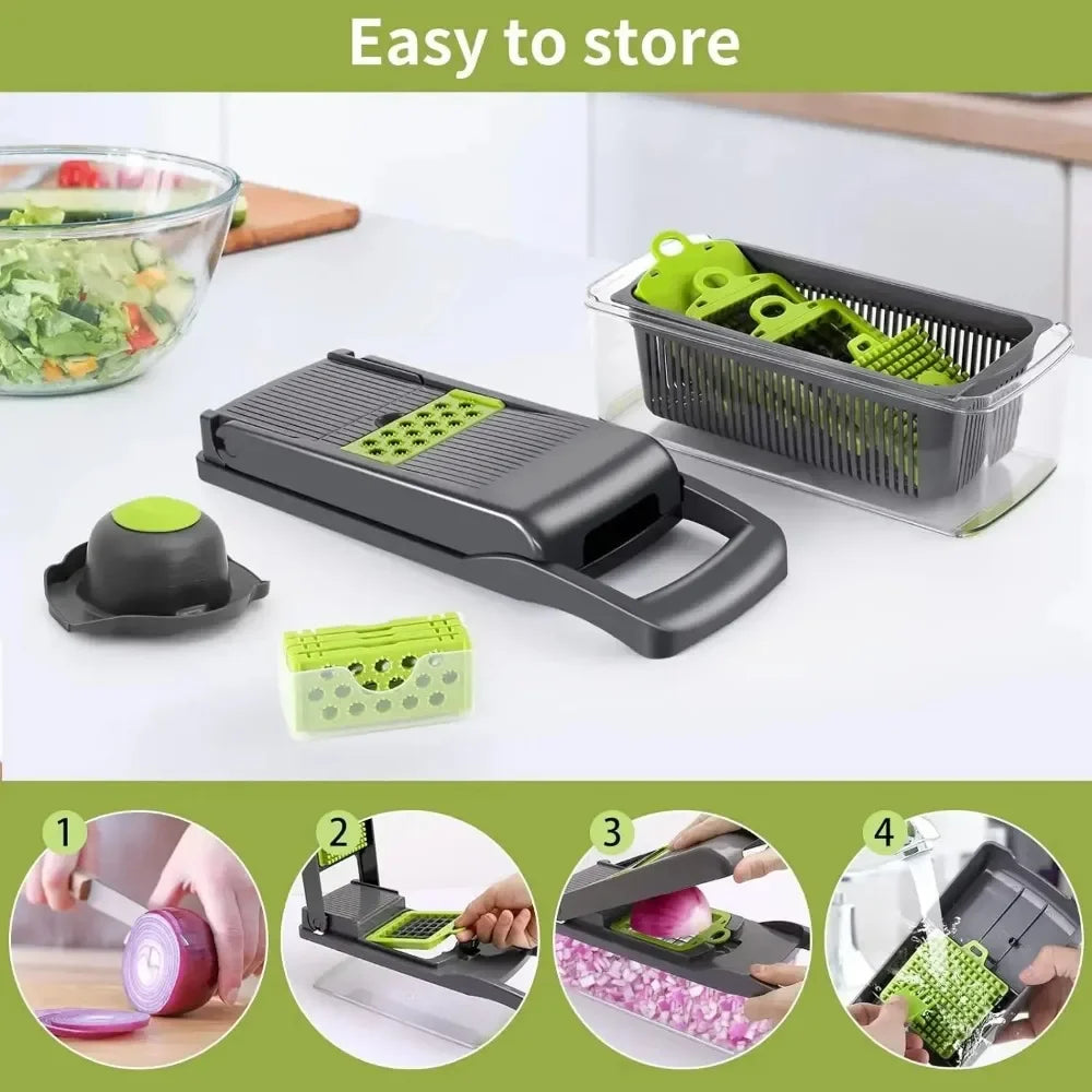 16 in 1 Multifunctional Vegetable Chopper and Slicer