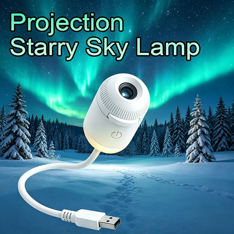 Mini Galaxy Star Projector Two In One Night Light Home Background Atmosphere Light Bedroom Car Decoration Children's Gift