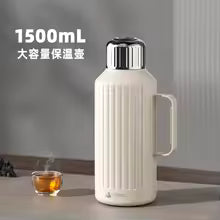 Retro Mechanical Temperature Display Teapot 316 Hammer Pattern Thermal Insulation Pot, Outdoor Camping Stuffy Teapot