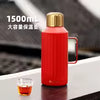 Retro Mechanical Temperature Display Teapot 316 Hammer Pattern Thermal Insulation Pot, Outdoor Camping Stuffy Teapot