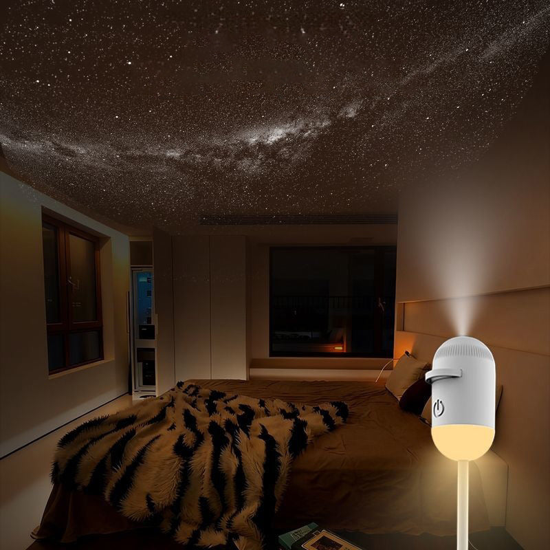 Mini Galaxy Star Projector Two In One Night Light Home Background Atmosphere Light Bedroom Car Decoration Children's Gift