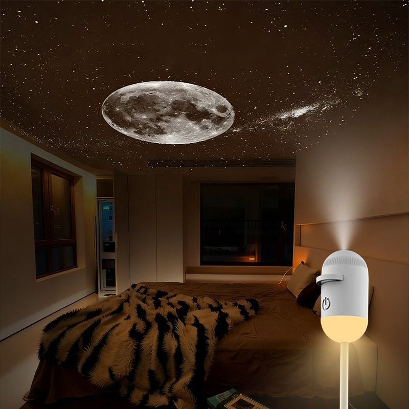 Mini Galaxy Star Projector Two In One Night Light Home Background Atmosphere Light Bedroom Car Decoration Children's Gift