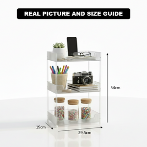 ClearStack 3-Tier Ribbed Acrylic Organizer