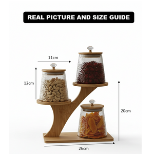 TriLevel Bamboo Pantry Display (1117)