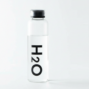 H2O LumiVac Glass Water Bottle with Vacuum Lid
