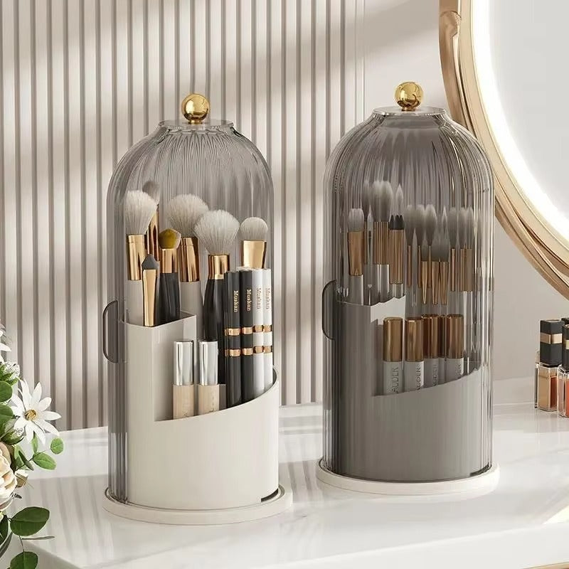 Strped Rotating Makeup Brush Holder