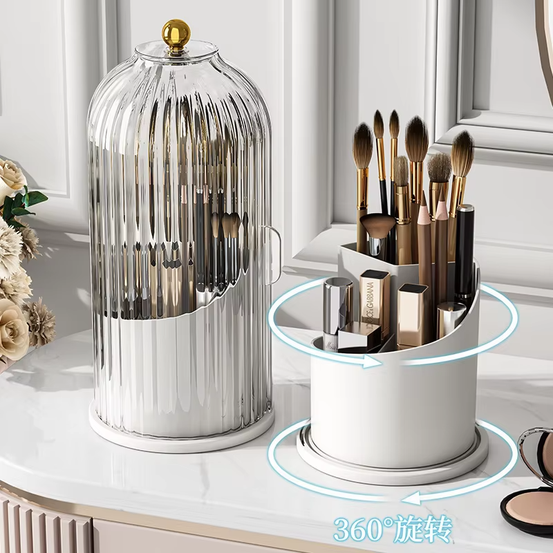 Strped Rotating Makeup Brush Holder