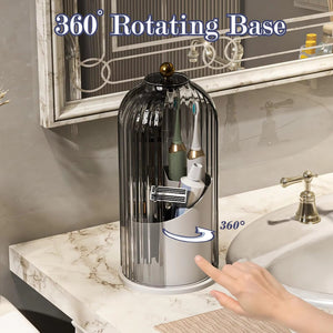 Strped Rotating Makeup Brush Holder