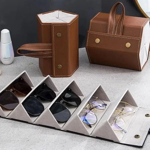 Multi-Compartment Sunglasses Organizer (Black)