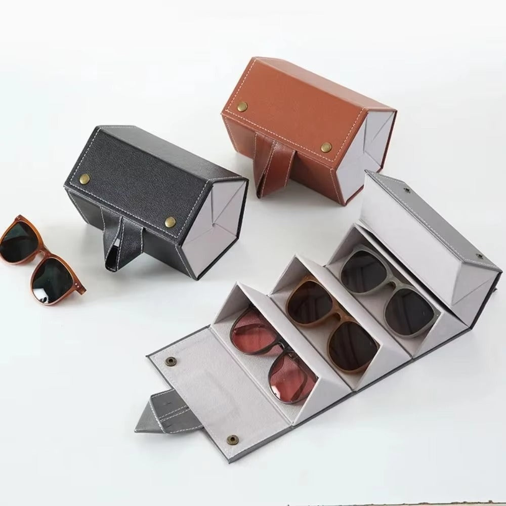 Multi-Compartment Sunglasses Organizer (Black)
