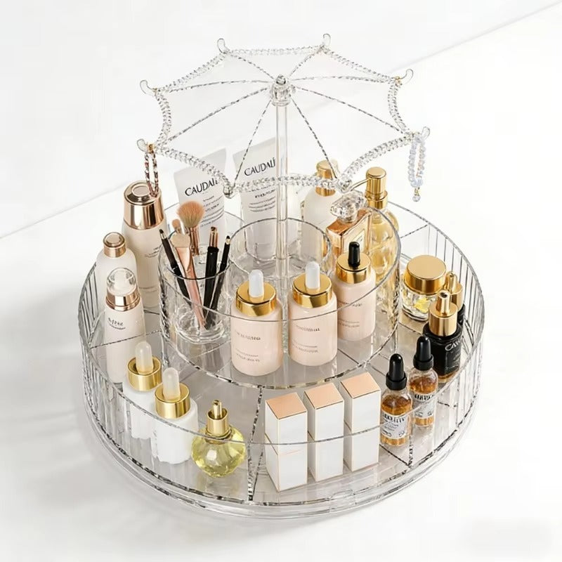 Umbrella Top 360 Rotating Makeup Organizer
