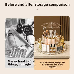 Umbrella Top 360 Rotating Makeup Organizer