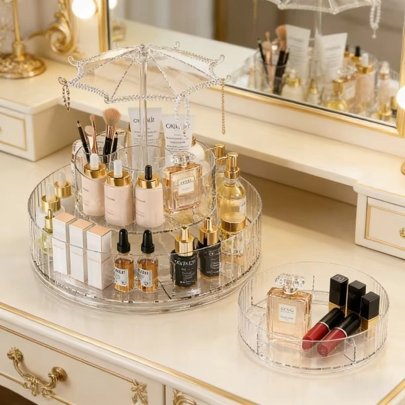 Umbrella Top 360 Rotating Makeup Organizer