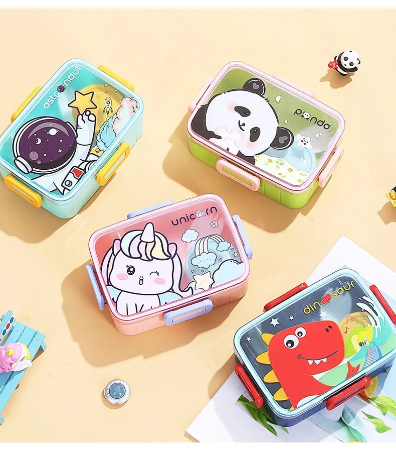 SnackTime Adventure Lunch Box with Spoon and Sauce Bowl