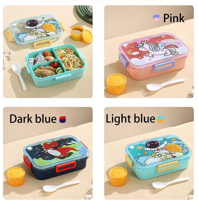 SnackTime Adventure Lunch Box with Spoon and Sauce Bowl