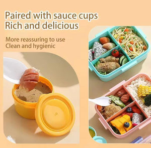 SnackTime Adventure Lunch Box with Spoon and Sauce Bowl