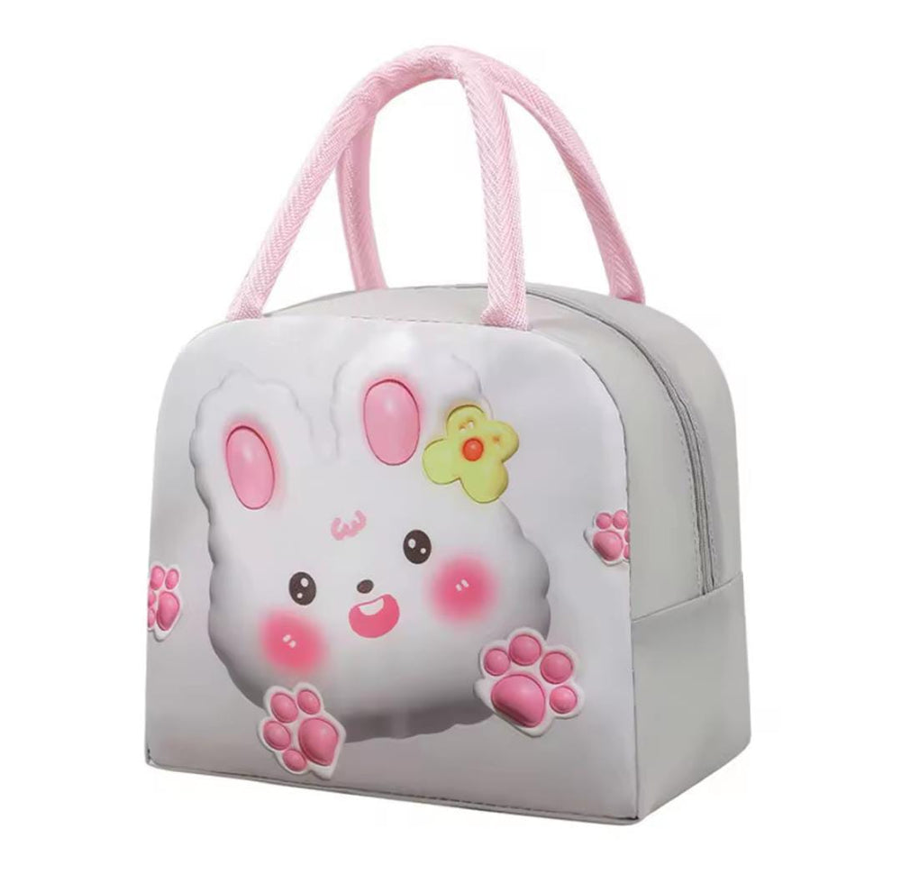 Colorful Cartoon Insulated Lunch Bags (Parachute Material) – Perfect for School & Travel