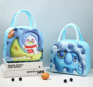 Colorful Cartoon Insulated Lunch Bags (Parachute Material) – Perfect for School & Travel
