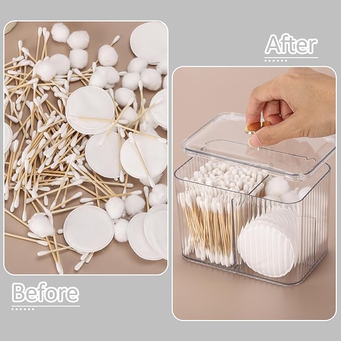 Trio-Compartment Multipurpose Storage Box with Golden Heart Lid