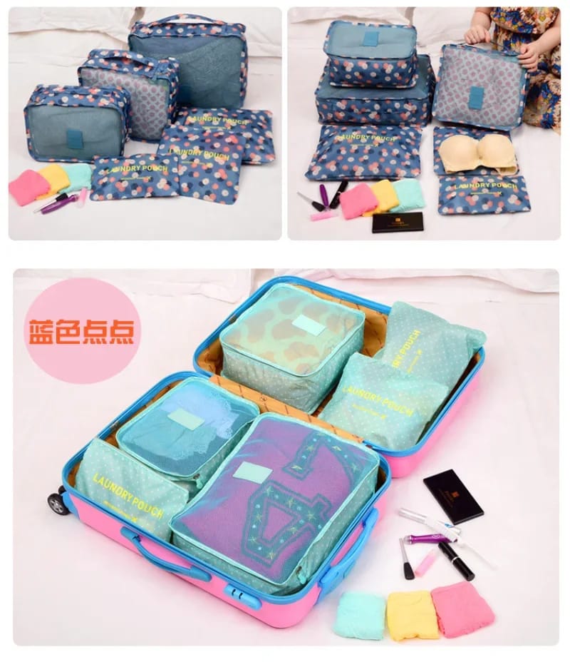 Printed Travel Bag 6pcs