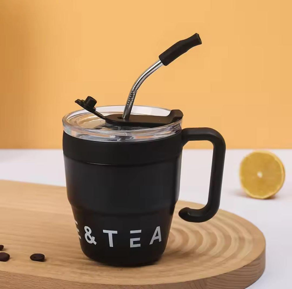 480 ml coffee cup with straw