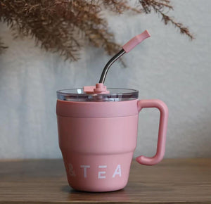 480 ml coffee cup with straw