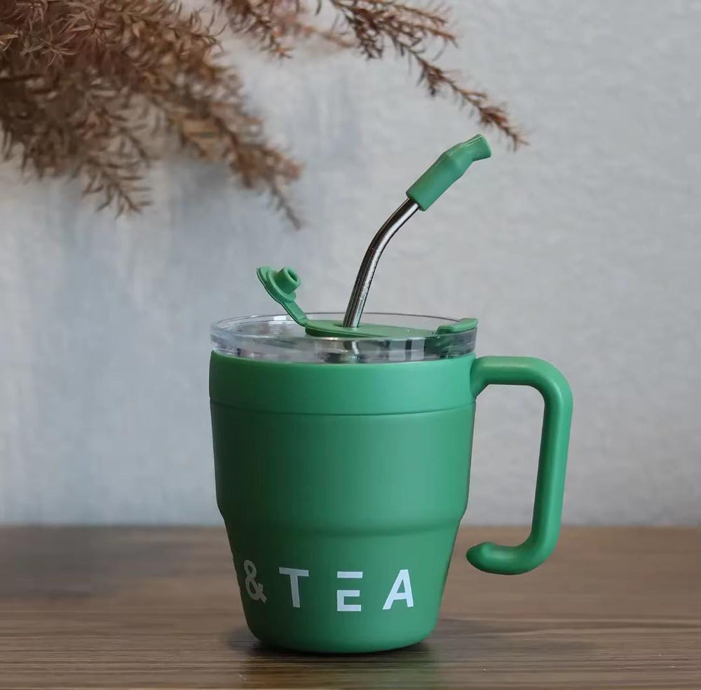 480 ml coffee cup with straw