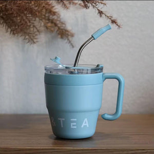 480 ml coffee cup with straw