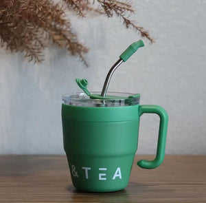 480 ml coffee cup with straw