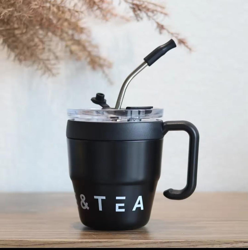 480 ml coffee cup with straw