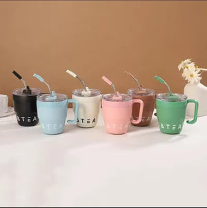 480 ml coffee cup with straw